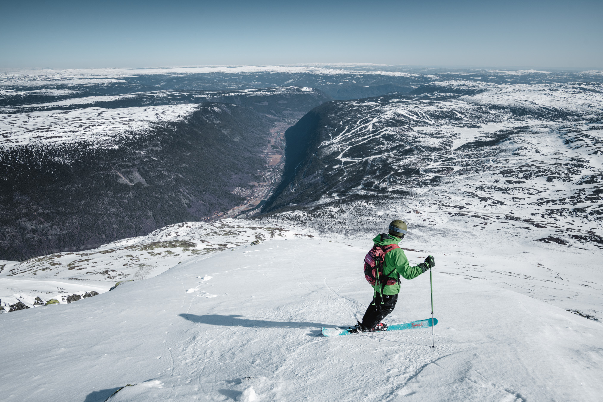 Skikjøring fra Gaustatoppen